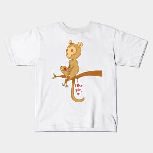 Monkey Likes Pie Kids T-Shirt